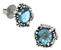 Pendientes Giovanni Raspini Mujer Blue Ivy in Plata Cristallo 12432 - 12432
